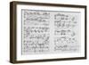 Score-Erik Satie-Framed Giclee Print