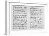 Score-Erik Satie-Framed Giclee Print
