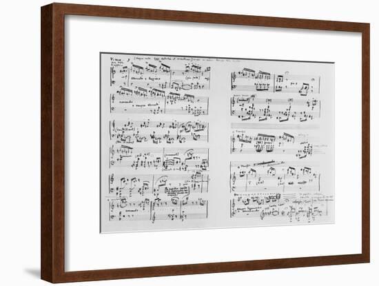 Score-Erik Satie-Framed Giclee Print