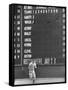 Scoreboard at Griffith Stadium During Game-null-Framed Stretched Canvas