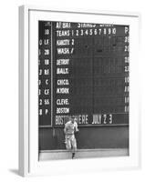 Scoreboard at Griffith Stadium During Game-null-Framed Photographic Print