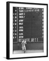 Scoreboard at Griffith Stadium During Game-null-Framed Photographic Print