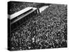 Scoreboard Watching, Giants & A's World Series, Baseball Photo - New York, NY-Lantern Press-Stretched Canvas