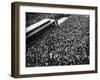 Scoreboard Watching, Giants & A's World Series, Baseball Photo - New York, NY-Lantern Press-Framed Art Print