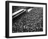 Scoreboard Watching, Giants & A's World Series, Baseball Photo - New York, NY-Lantern Press-Framed Art Print