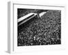 Scoreboard Watching, Giants & A's World Series, Baseball Photo - New York, NY-Lantern Press-Framed Art Print