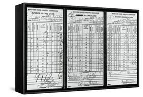 Scorecards from Boxing Match-null-Framed Stretched Canvas