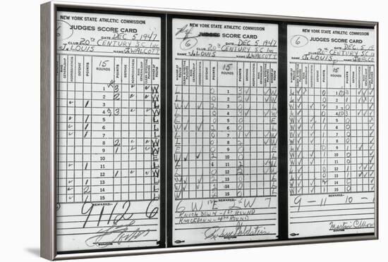 Scorecards from Boxing Match-null-Framed Photographic Print