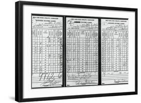 Scorecards from Boxing Match-null-Framed Photographic Print