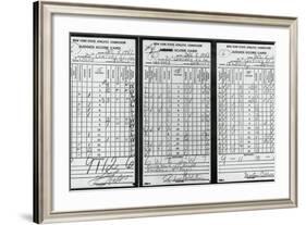 Scorecards from Boxing Match-null-Framed Photographic Print