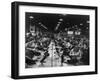 Scores of British Women Perform Light Bench Work at a Small Arms Factory, Ca. 1939-45-null-Framed Photo