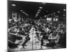 Scores of British Women Perform Light Bench Work at a Small Arms Factory, Ca. 1939-45-null-Mounted Photo