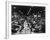 Scores of British Women Perform Light Bench Work at a Small Arms Factory, Ca. 1939-45-null-Framed Photo