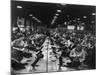 Scores of British Women Perform Light Bench Work at a Small Arms Factory, Ca. 1939-45-null-Mounted Photo