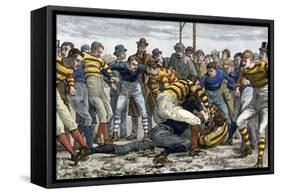 Scoring a Goal in English Football, 1880s-null-Framed Stretched Canvas