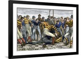 Scoring a Goal in English Football, 1880s-null-Framed Giclee Print