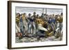 Scoring a Goal in English Football, 1880s-null-Framed Giclee Print