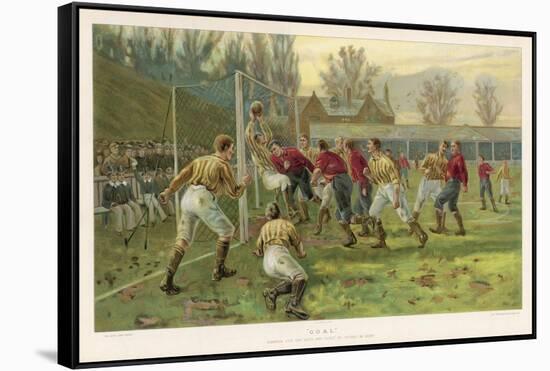 Scoring a Goal-Thomas M. Henry-Framed Stretched Canvas