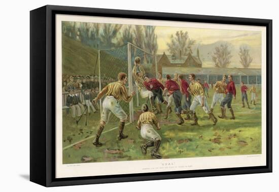 Scoring a Goal-Thomas M. Henry-Framed Stretched Canvas