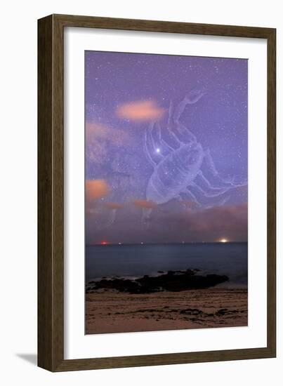 Scorpio In a Night Sky-Laurent Laveder-Framed Photographic Print