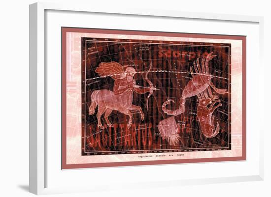 Scorpio, Sagittarius and Lupus-null-Framed Art Print