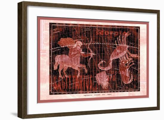 Scorpio, Sagittarius and Lupus-null-Framed Art Print