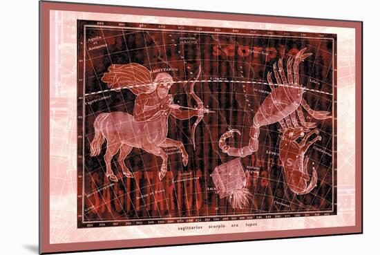 Scorpio, Sagittarius and Lupus-null-Mounted Art Print