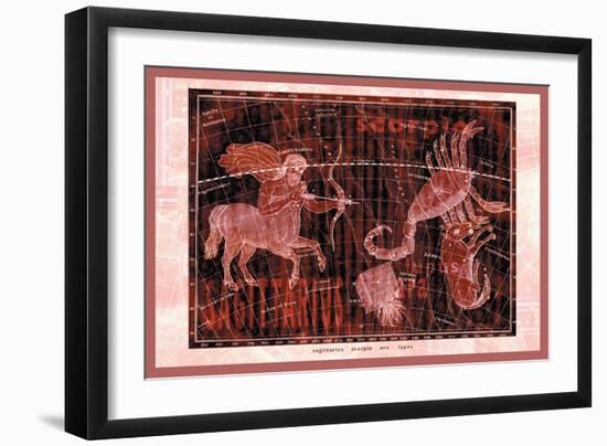 Scorpio, Sagittarius and Lupus-null-Framed Art Print