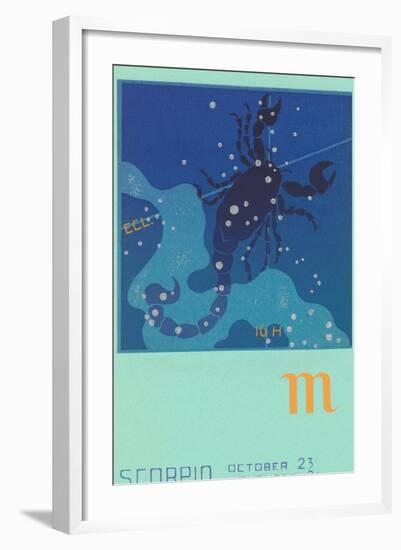 Scorpio, the Scorpion-null-Framed Art Print