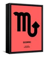Scorpio Zodiac Sign Black-NaxArt-Framed Stretched Canvas