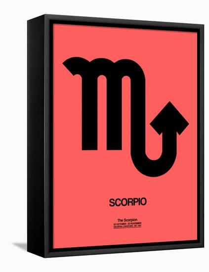Scorpio Zodiac Sign Black-NaxArt-Framed Stretched Canvas