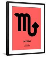 Scorpio Zodiac Sign Black-NaxArt-Framed Art Print