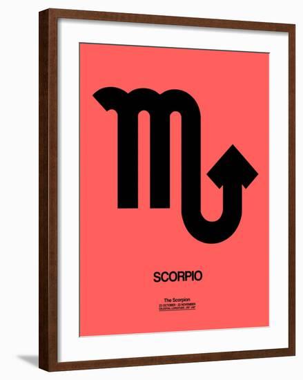 Scorpio Zodiac Sign Black-NaxArt-Framed Art Print