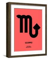 Scorpio Zodiac Sign Black-NaxArt-Framed Art Print