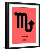 Scorpio Zodiac Sign Black-NaxArt-Framed Art Print