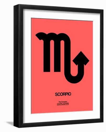 Scorpio Zodiac Sign Black-NaxArt-Framed Art Print