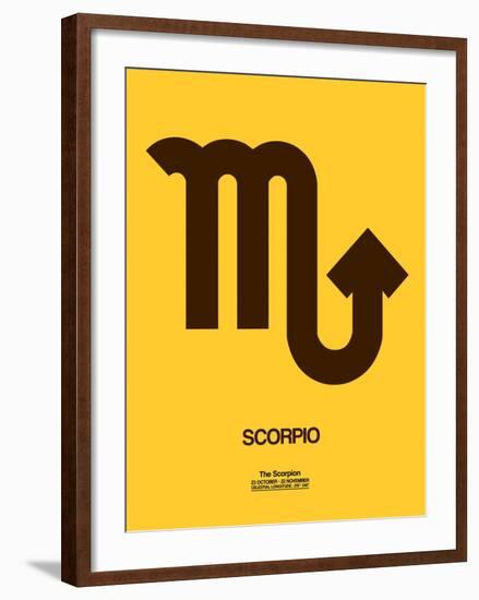 Scorpio Zodiac Sign Brown-NaxArt-Framed Art Print