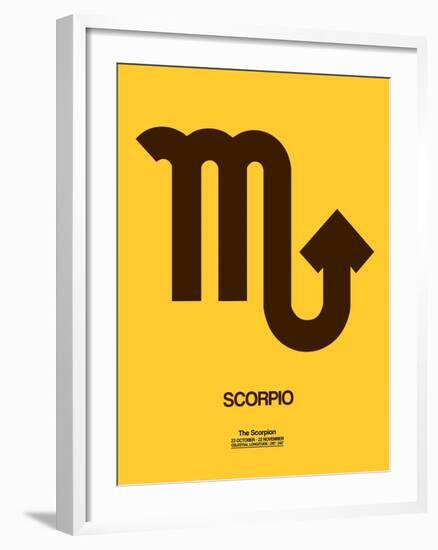 Scorpio Zodiac Sign Brown-NaxArt-Framed Art Print