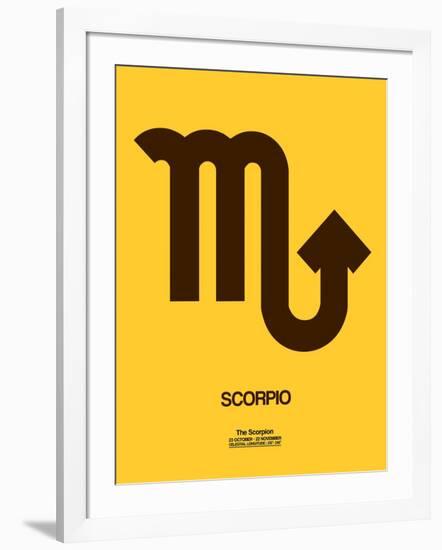 Scorpio Zodiac Sign Brown-NaxArt-Framed Art Print