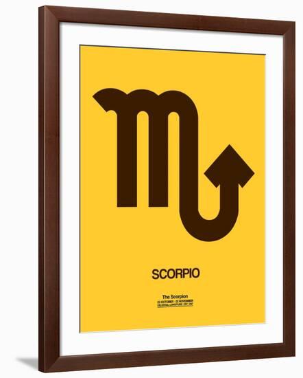 Scorpio Zodiac Sign Brown-NaxArt-Framed Art Print