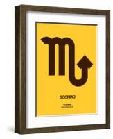 Scorpio Zodiac Sign Brown-NaxArt-Framed Art Print