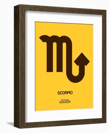 Scorpio Zodiac Sign Brown-NaxArt-Framed Art Print