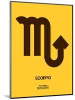 Scorpio Zodiac Sign Brown-NaxArt-Mounted Art Print