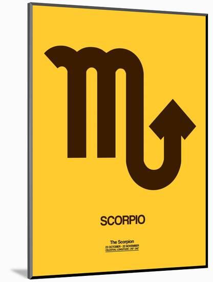 Scorpio Zodiac Sign Brown-NaxArt-Mounted Art Print