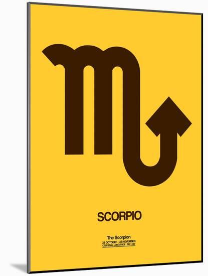 Scorpio Zodiac Sign Brown-NaxArt-Mounted Art Print