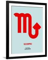 Scorpio Zodiac Sign Red-NaxArt-Framed Art Print