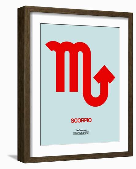 Scorpio Zodiac Sign Red-NaxArt-Framed Art Print