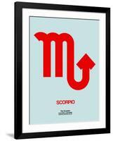 Scorpio Zodiac Sign Red-NaxArt-Framed Art Print
