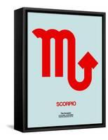 Scorpio Zodiac Sign Red-NaxArt-Framed Stretched Canvas
