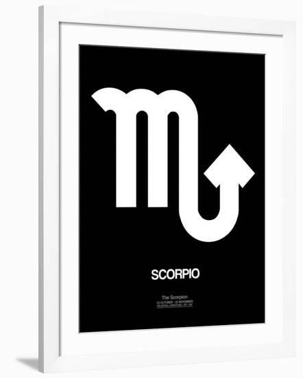 Scorpio Zodiac Sign White-NaxArt-Framed Art Print